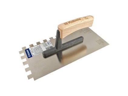 Hladítko nerez, zub 12 mm, 270 x 130 mm, WOOD LINE