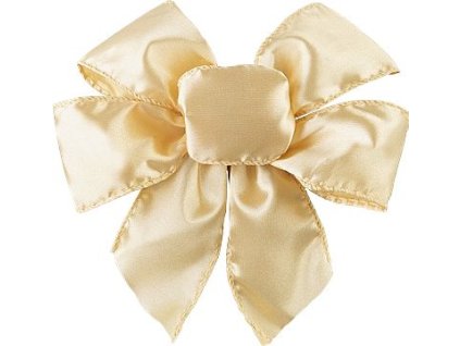 MagicHome Vánoční dekorace, mašle, zlatá, bal. 2ks, 13 x 16 cm