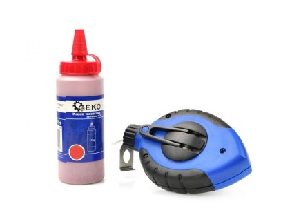 Značkovací šňůra 30 m + křída 115 g červená GEKO