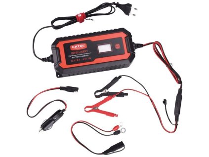 Autonabíječka 9stupňová, řízená mikroprocesorem, 12V/6V, 8A  EXTOL PREMIUM