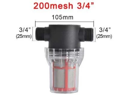 Filtr na vodu 3/4” 200 mesh (74um)