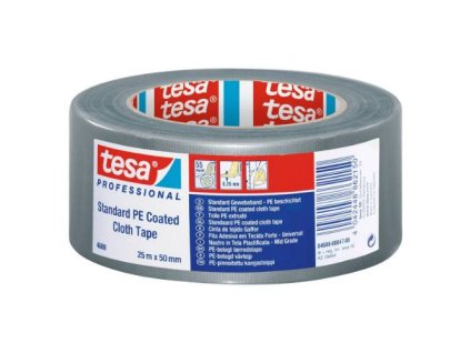 Páska textilní gaffer, 25 m x 50 mm, stříbrná, 4688, TESA