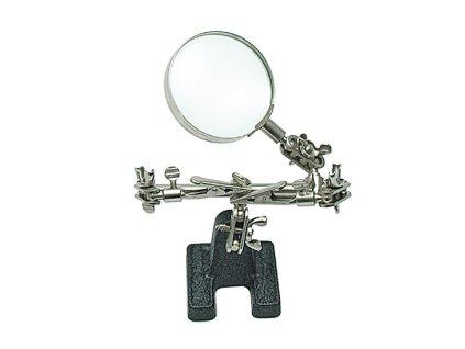 Sada " třetí ruka " lupa 62 mm