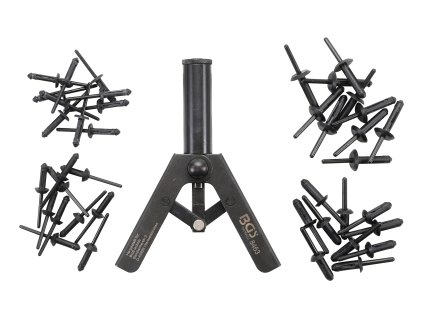 Nýtovací kleště na umělohmotné nýty + 40ks nýtů 5,0 - 6,3 mm - BGS 8463