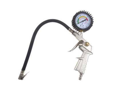 Pistole foukací, pneuhustič s hadicí a manometrem 0-16 bar - QUATROS QS90189