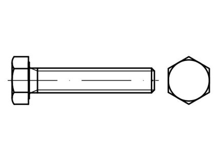 Šrouby 6hranné DIN 933, rozměr M10x60, stoupání závitu 1,5 mm, balení 4 kusy