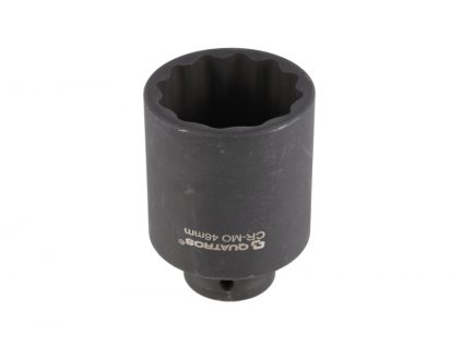 Nástrčná hlavice úderová, 1/2", 46 mm, 12hran - QUATROS QS54365