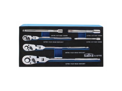 Sada 6 dílů Ráčnových klíčů s prodloužením- SATRA