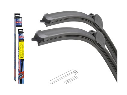 Stěrače FLAT SET (HOOK) 530+530mm