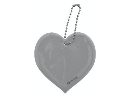 Přívěšek reflexní SRDCE - stříbrný