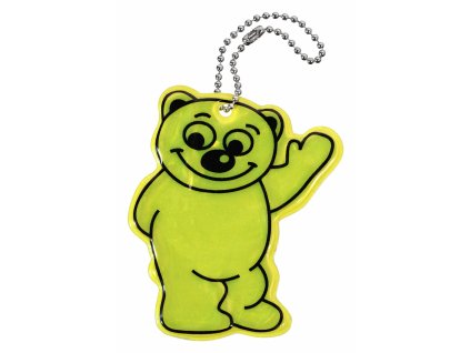 Přívěšek reflexní BEAR - žlutý