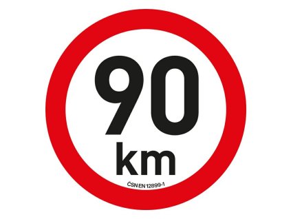 Samolepka omezení rychlosti  90 km/h reflexní (200 mm)