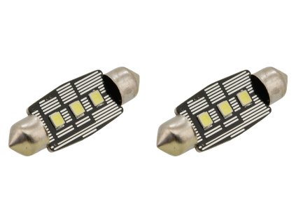 Žárovka 3 LED SMD 12V  suf.11X38 SV8.5 NEW-CAN-BUS bílá 2ks