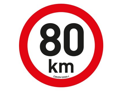 Samolepka omezení rychlosti  80 km/h reflexní (200 mm)