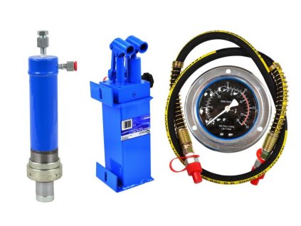 Hydraulické čerpadlo, válec, manometr, sada pro dílenský lis 20t GEKO