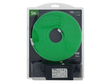 Flexibilní NEONOVÝ LED pásek - zelený 5m, IP65, TRIXLINE TR-41NA