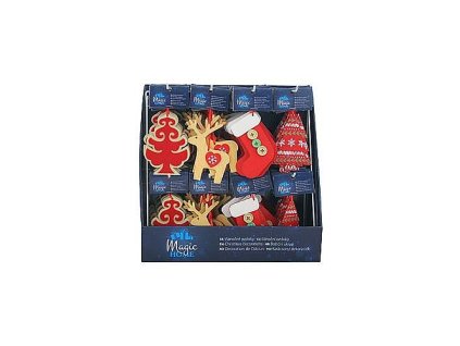 Ozdoba MagicHome XO157X, 4 druhy, balení 96ks na kovovém stojanu