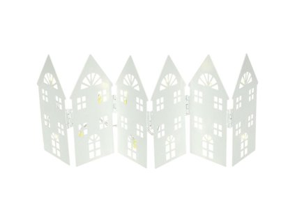 Vánoční dekorace kovové domečky s 12 LED RXL 412 – RETLUX