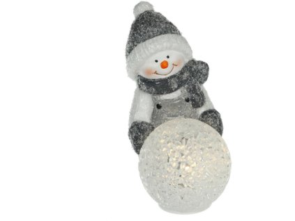 Vánoční dekorace sněhulák s koulí 12 cm, LED RXL 474 – RETLUX