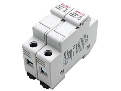 Držák pojistky na DIN lištu EAPV-32-2P (držák FVE DC pojistky)