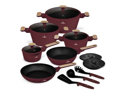 BERLINGERHAUS Sada nádobí s titanovým povrchem 15 ks Leonardo Nordic Collection BH-8306