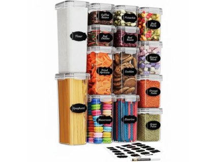 Sada 15 uložných  nádob na potraviny