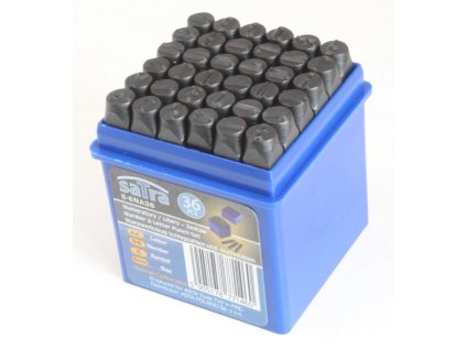 Razící matrice písmen a čísel, sada 36 ks, 6 mm - SATRA