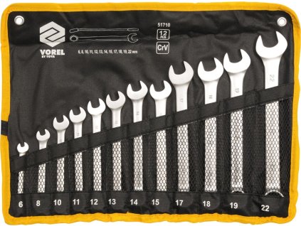 Sada klíčů očkoplochých 12 ks 6 - 22 mm CrV