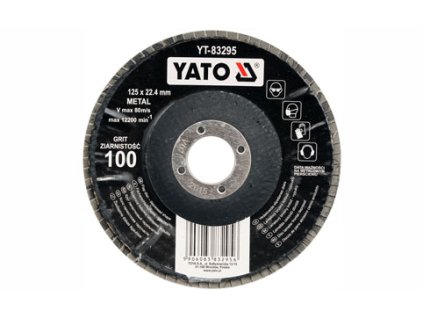 Kotouč lamelový korundový 125 x 22,2 mm vypouklý brusný P100