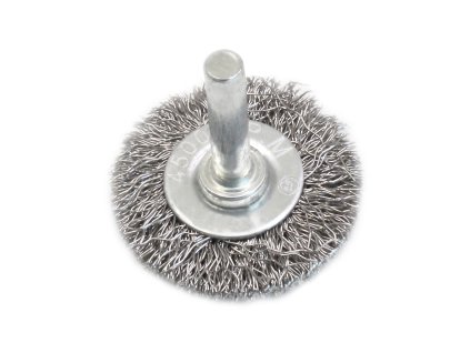 Kartáč okružní, vlnitý, ocelový 40x4 mm, stopka - SATRA