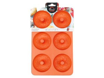 Forma na pečení MagicHome 6 donutů, silikon, 27x16x3cm