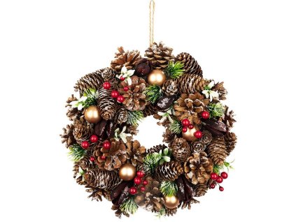 Věnec MagicHome, závěsný, přírodní vzhled, 30x8 cm