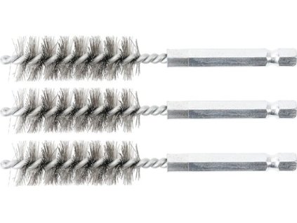 Sada kartáčů na vrtačku, 15 mm, 6hranné 1/4", ocelové, 3 ks - BGS 3078-15-S