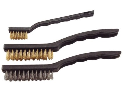 Kartáče ocelové, sada 3ks, 180mm, 2x225mm, vlnitý drát S 0,3mm a S 0,5mm, EXTOL CRAFT