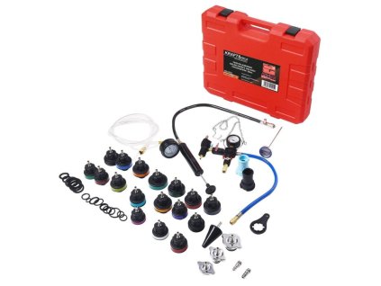 Tester těsnosti chladicího systému sada 28 ks - KRAFT&DELE