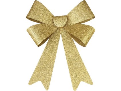 MagicHome Vánoční dekorace, mašle, zlatá, 38 x 30 cm