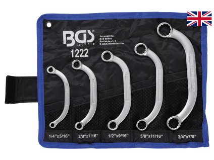 Klíče očkové "C" profil, palcové 5ks - BGS 1222