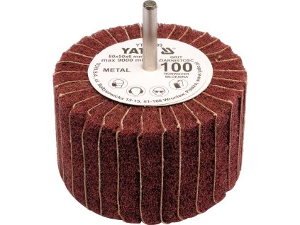 Kotouč lamelový radiální 80x50  P-60 s hřídelí 6 mm