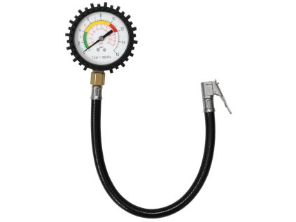 Pneuměřič analogový, 0 - 10 bar, hadička 310 mm