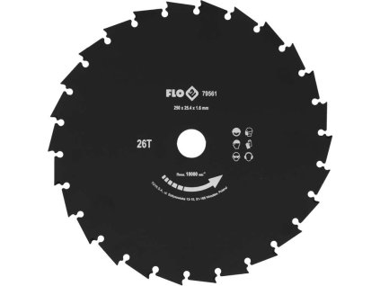 Ocelový žací kotouč pro křovinořez 250 mm
