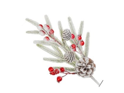 MagicHome Vánoční větvička, zasněžená, se šípky, 34 cm