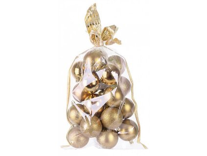 Baňky MagicHome zlaté, 6cm, 20ks