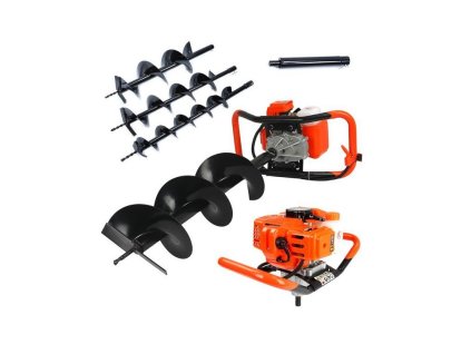 Motorový zemní vrták 1,4kW, 3 vrtáky, nástavec 50cm JOHN GARDENER