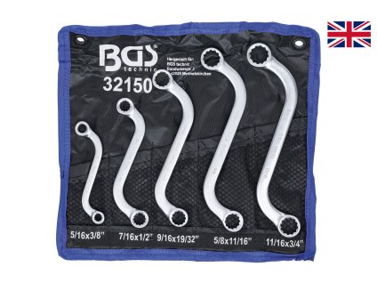 Klíče očkové "S" profil, palcové 5ks - BGS 32150