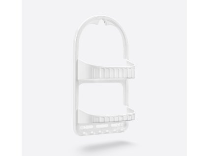 Polička plast 2patra 27x12x50cm  CADDY bílá