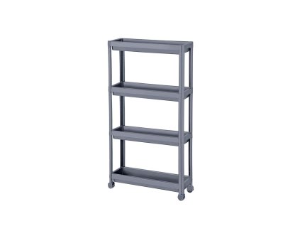 Regál PH 4 koše 54x18x100cm kolečka, tm.šedá  DECOBELLA