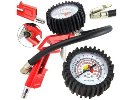 Pistole na hustění pneumatik s manometrem, střední budík MAR-POL