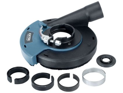 Kryt odsávací pro broušení úhlovou bruskou, Ø125mm s kartáčovým věncem EXTOL PREMIUM