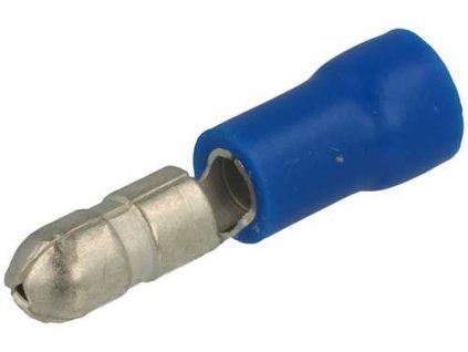 Konektor KOLÍK 4mm modrý, kabel 1,5-2,5mm2