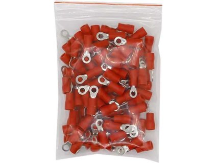 Oko kabelové 3,7mm červené (RVS 1,25-3), balení 100ks